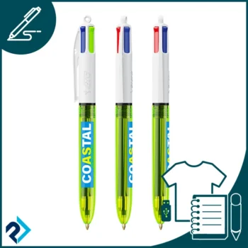 BIC 4 Colours Fluo Penna a sfera