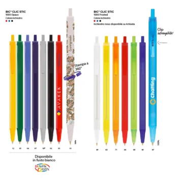 Penna BIC Clic Stic colori disponibili
