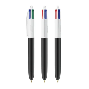 Penna BIC 4 Colours fusto bianco nero