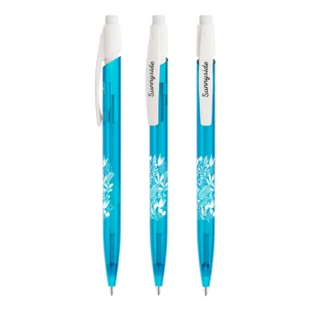 BIC® Media Clic portamine con fusto blu trasparente e clip bianca