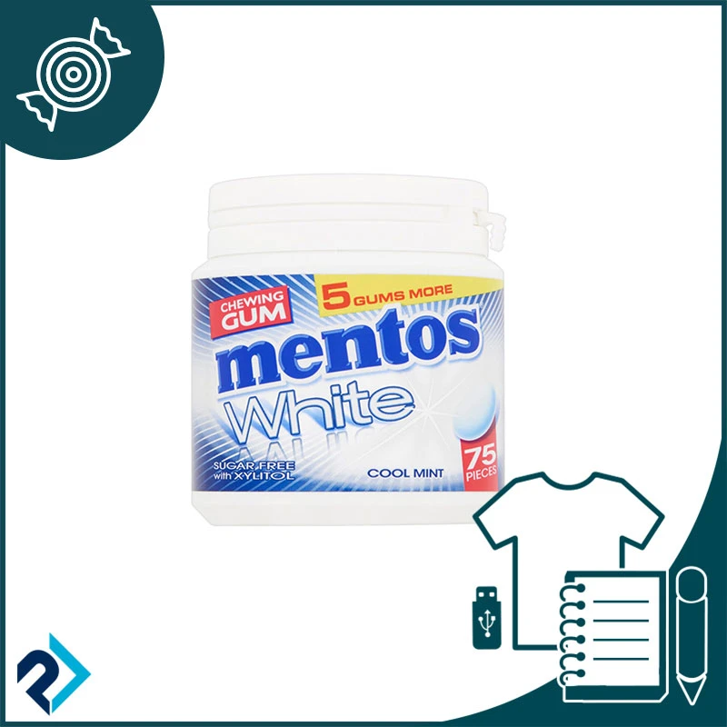 Mentos Gum Green Mint 75 pz