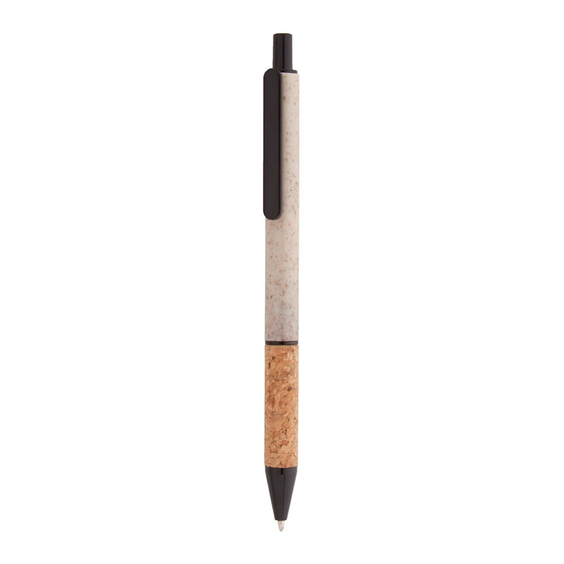 Penna Corgy in paglia di grano e sughero colore nero e naturale