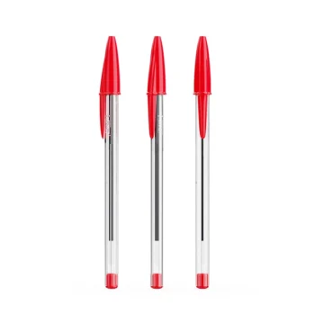 Penna BIC Cristal Expression clip rossa