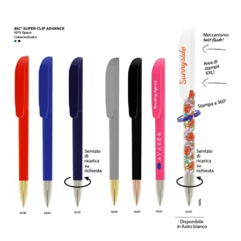 Penna BIC Super Clip Advance colori opaco disponibili