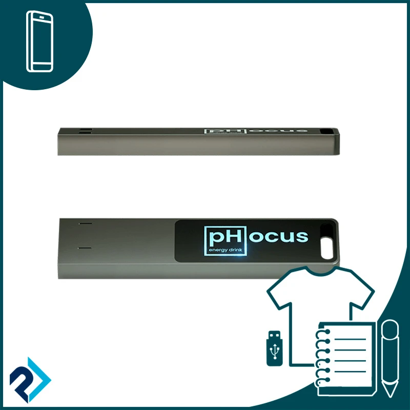 CHIAVETTA USB IN METALLO CON LED LOGO