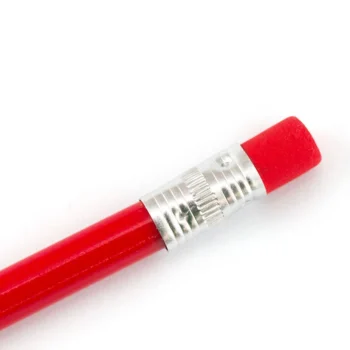 Matita Flexi extra lunga di colore rosso e gomma rossa
