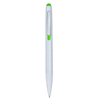 Penna a sfera cancellabile in plastica ABS riciclata gommino verde