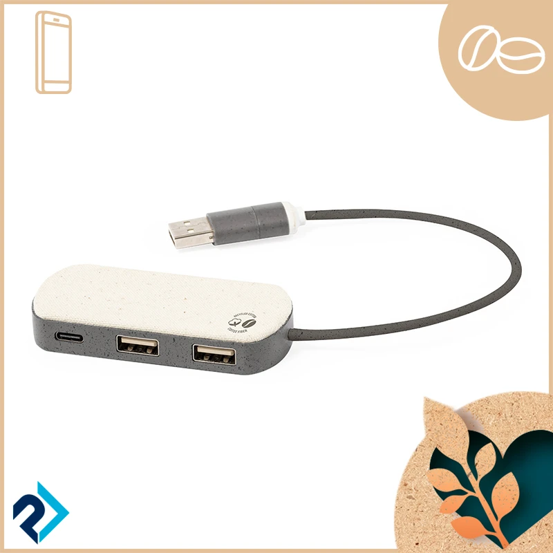 porta USB 2.0 in fibra di caffé