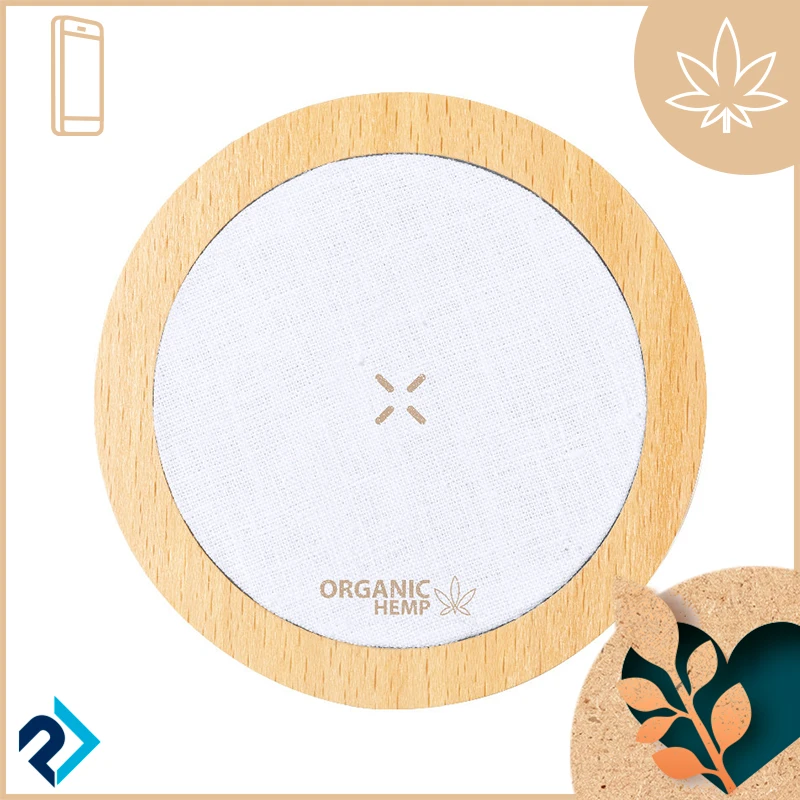 CARICABATTERIE WIRELESS IN CANAPA E LEGNO