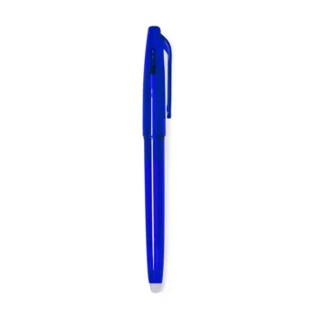 Penna a sfera cancellabile Ludrick con fusto blu