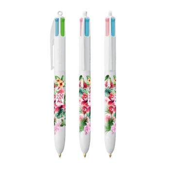Penna BIC 4 Colours Fashion fusto bianco