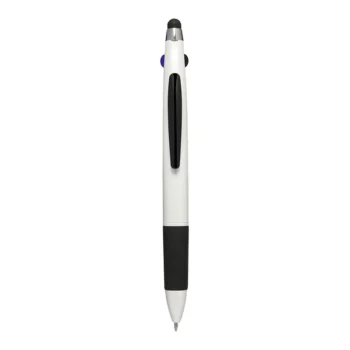 Penna a sfera touch 3 colori fusto bianco