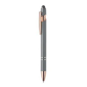 Penna in alluminio riciclato Scribble fusto grigio
