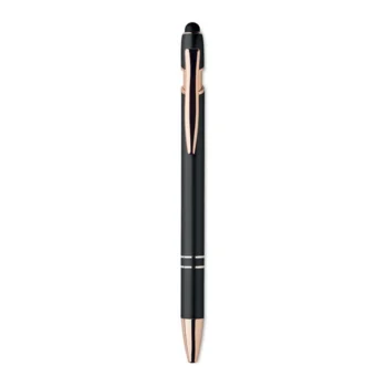 Penna in alluminio riciclato Scribble fusto nero