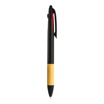 Penna a scatto con 3 refill fusto nero