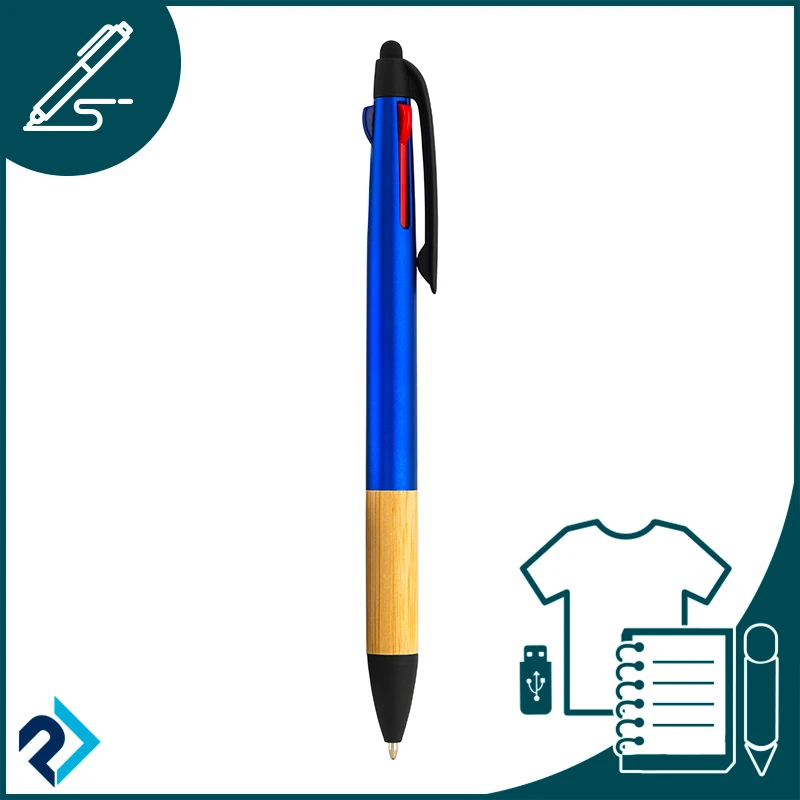 Penna a scatto con 3 refill
