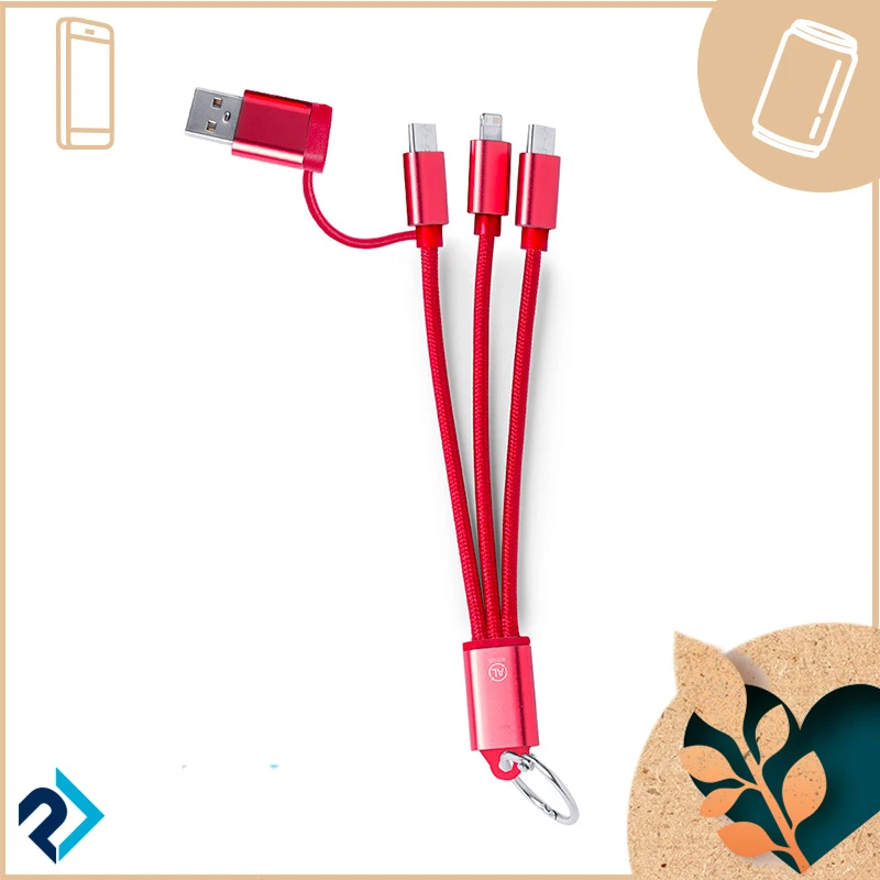 cavo 4 in 1 in alluminio riciclato